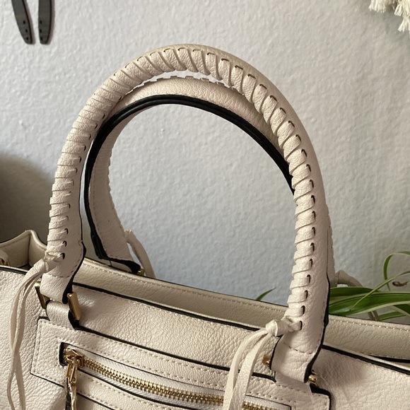 G. H. Bass & Company Leather Cream Satchel Handbag NWT - Picture 3 of 11